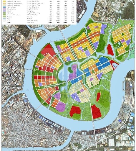 Bản vẽ autocad quy hoạch chi tiết Thủ Thiêm - Ảnh 2